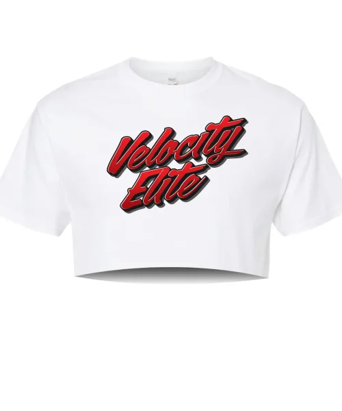 VE White Crop Tee