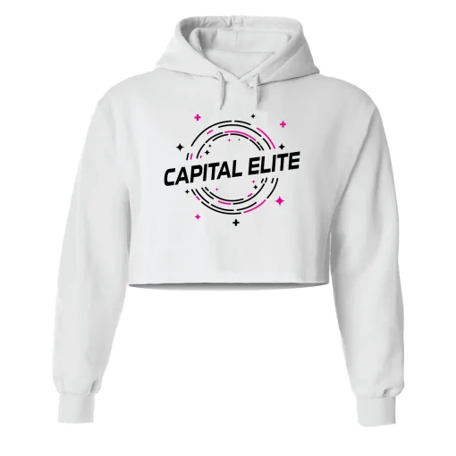 CEA White Crop Hoodie