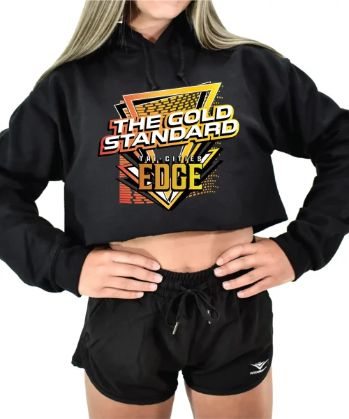 TCE Black Crop Hoodie