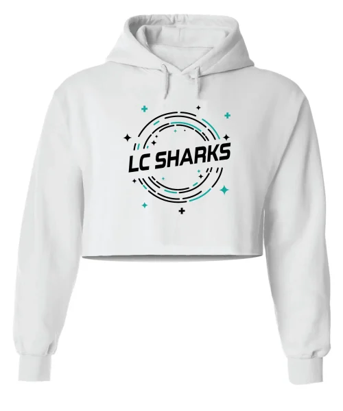 LC White Crop Hoodie