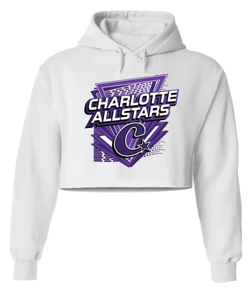 Charlotte Allstars White Crop Hoodie