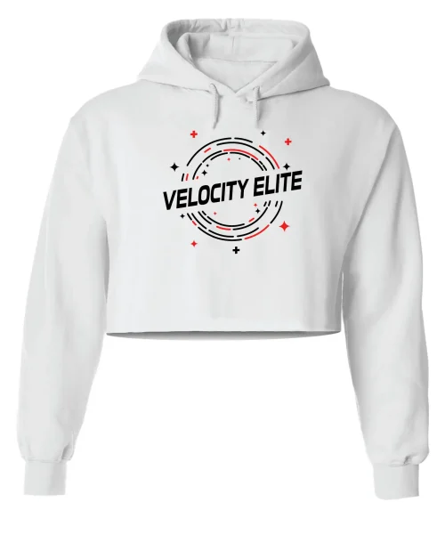 VE White Crop Hoodie