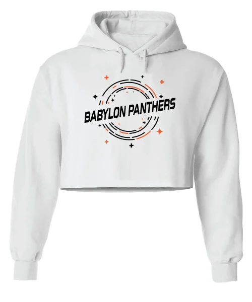 BP White Crop Hoodie