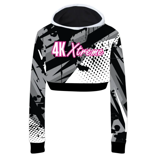 4K Crop Graphic Hoodie