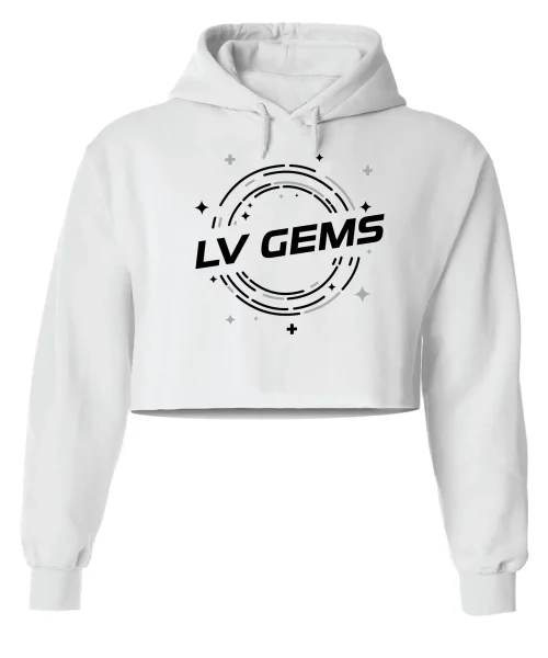 LVG White Crop Hoodie