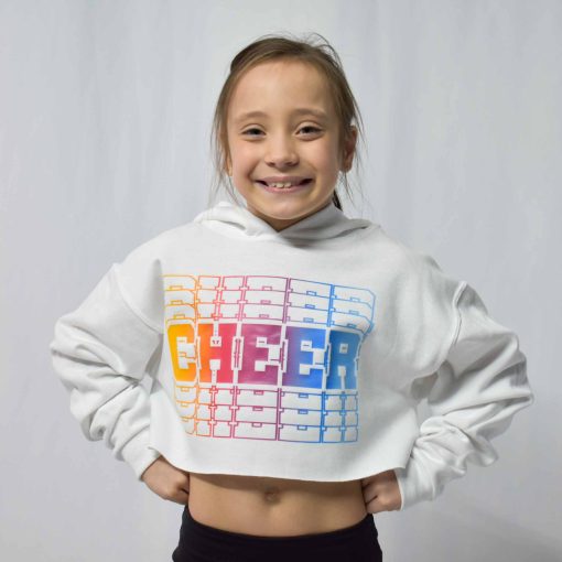 Rainbow Cheer Cropped Hoodie