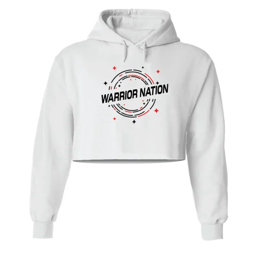 WN White Crop Hoodie