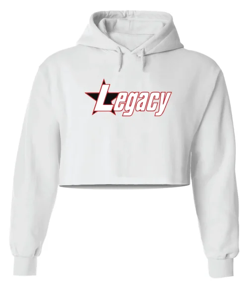 ASL White Crop Hoodie