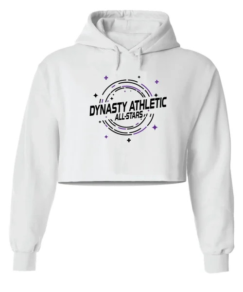 DA White Crop Hoodie