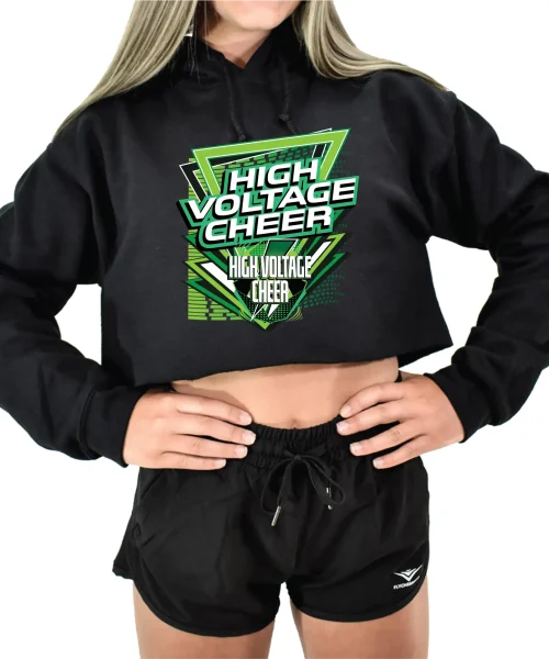 HVC Black Crop Hoodie