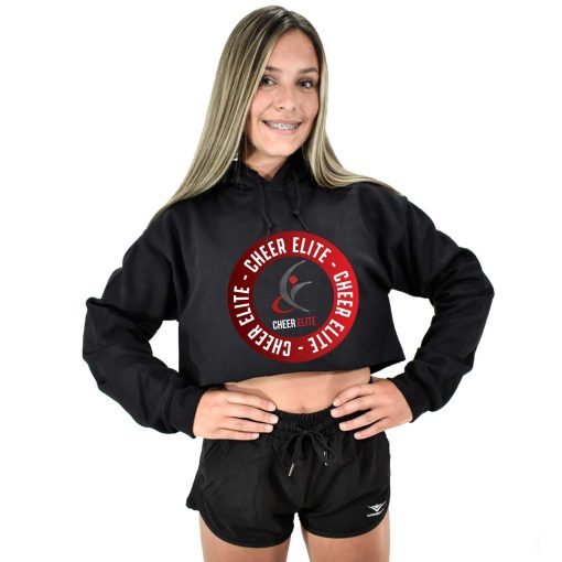 CE Black Crop Hoodie