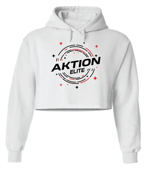 AE White Crop Hoodie