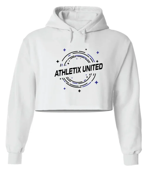 AU New White Crop Hoodie