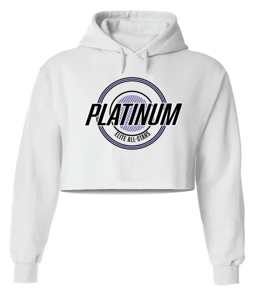 PE White Crop Hoodie