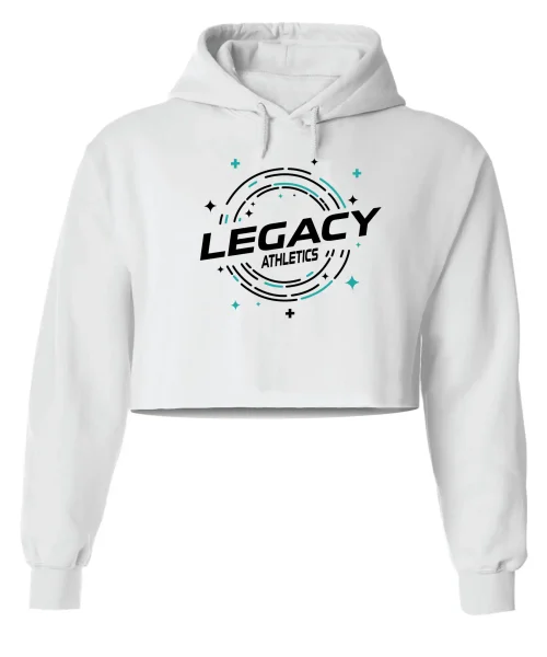 LA White Crop Hoodie