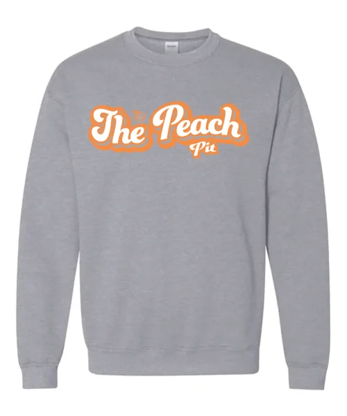 The peach Pit Cheer Mom Crewneck