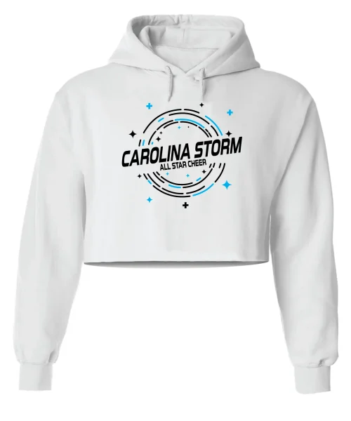 CS White Crop Hoodie