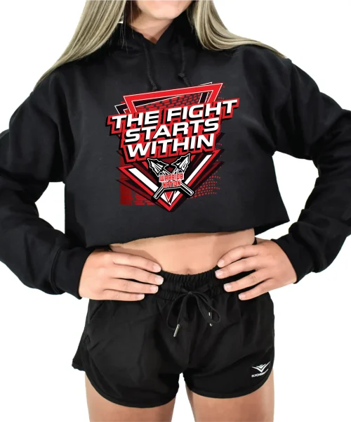 WN Black Crop Hoodie