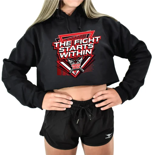 WN Black Crop Hoodie