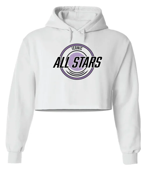 IAS White Crop Hoodie