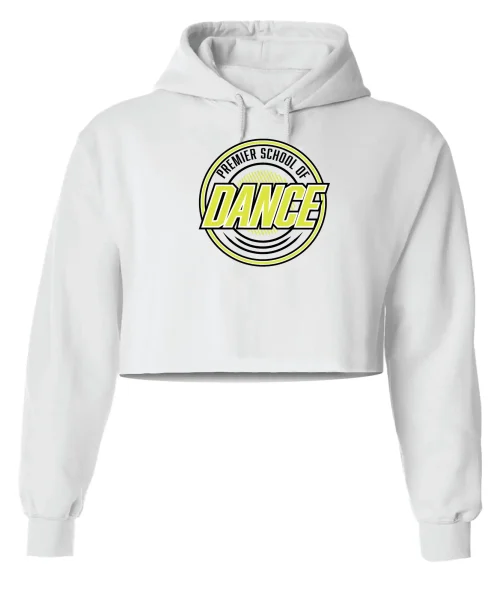 PSOD White Crop Hoodie