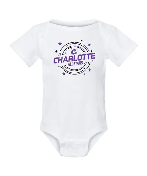 Charlotte Allstars White Baby Onesie