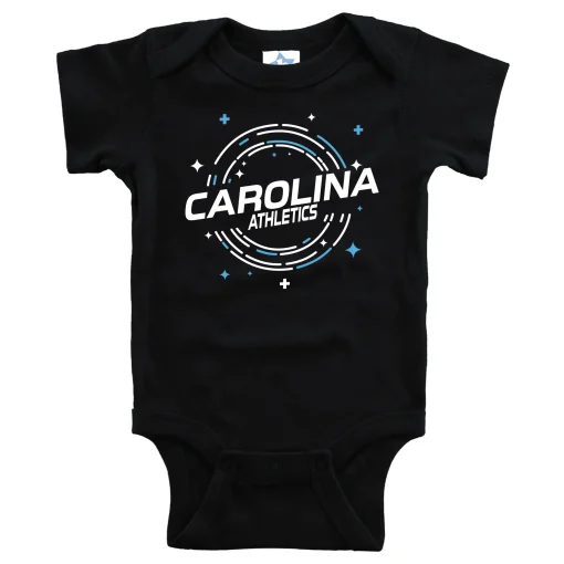 Carolina Athletics Black Baby Onesie