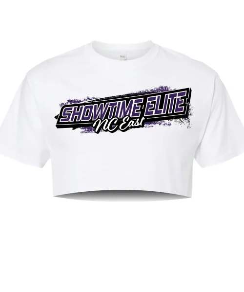 SE NC East White Crop Tee