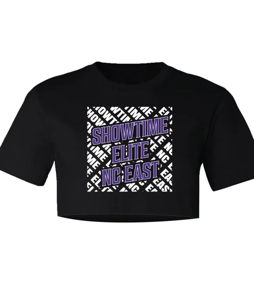 SE NC East Black Crop Tee