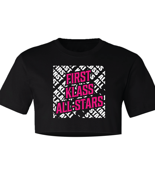 First Klass Black Crop Tee