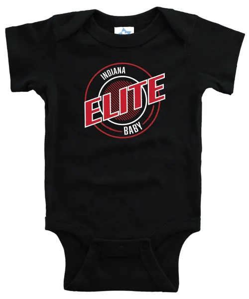 Indiana Elite Black Baby Onesie