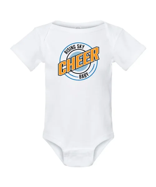 Rising Sky White Baby Onesie