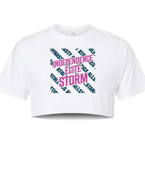 IES White Crop Tee
