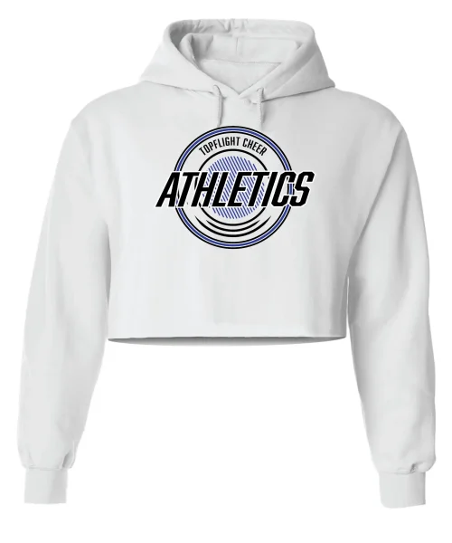 Topflight White Crop Hoodie