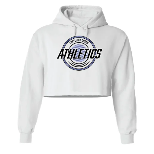 Topflight White Crop Hoodie