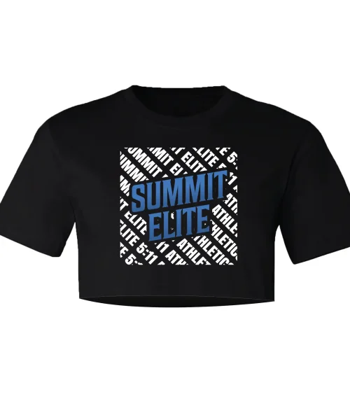 Summit Black Crop Tee