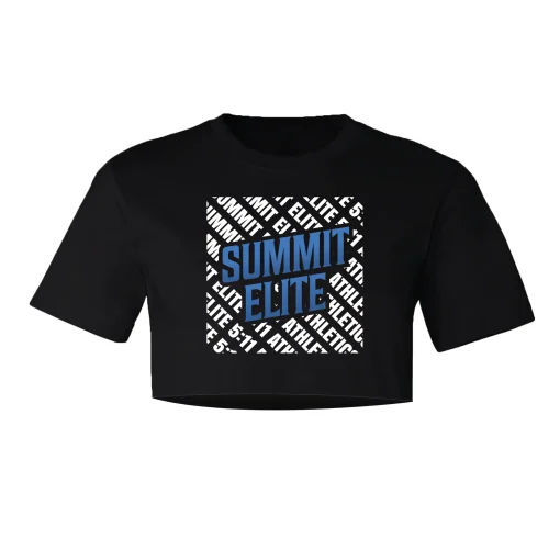 Summit Black Crop Tee