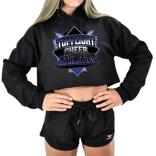 Topflight Black Crop Hoodie
