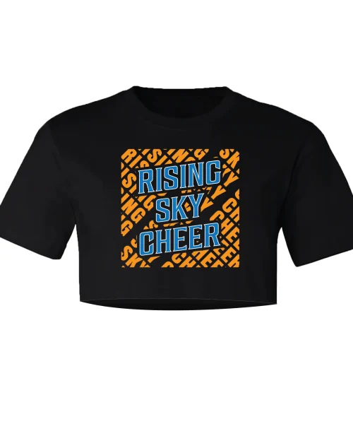 Rising Sky Black Crop Tee