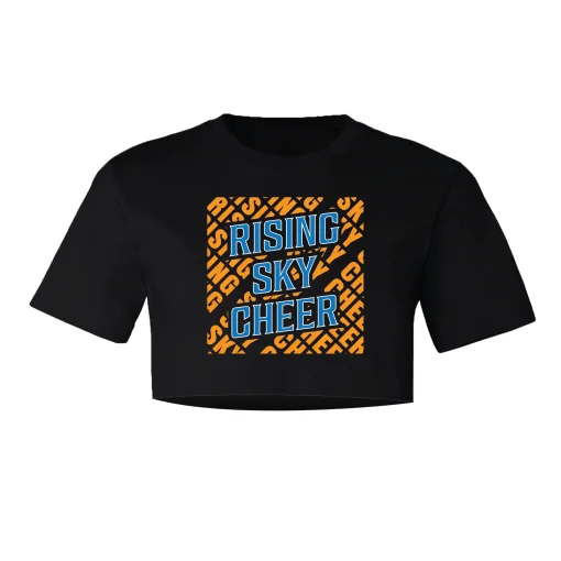 Rising Sky Black Crop Tee