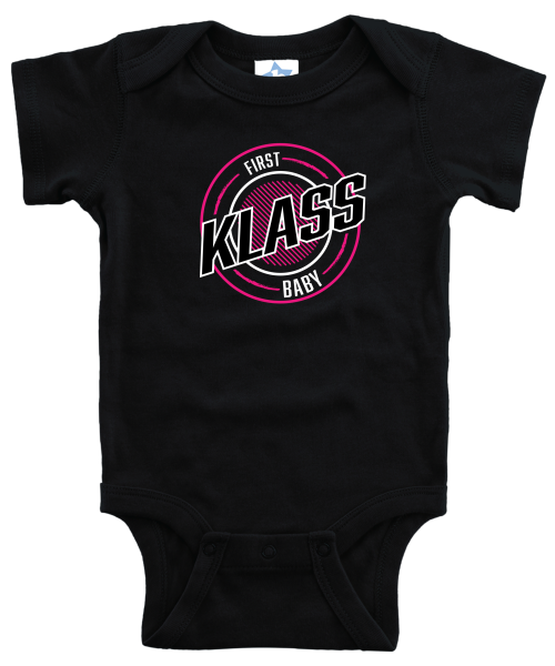 First Klass Black Baby Onesie