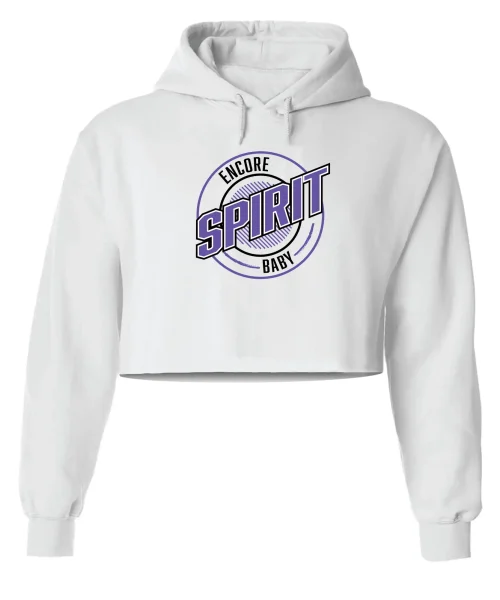 ENCORE White Crop Hoodie