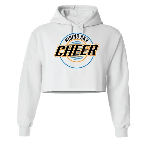 Rising Sky White Crop Hoodie