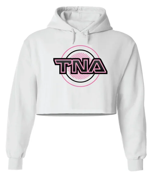 TNA White Crop Hoodie