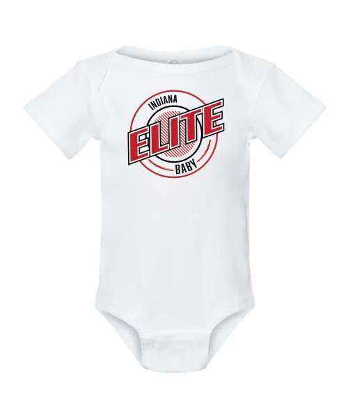 Indiana Elite White Baby Onesie
