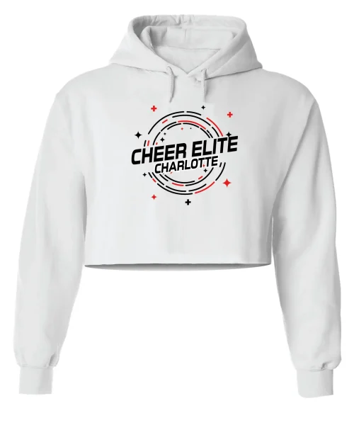 CEA Charlotte White Crop Hoodie