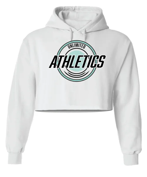 UA White Crop Hoodie