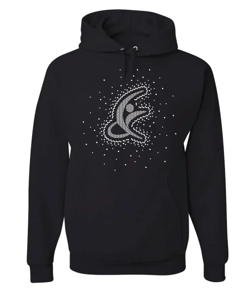 CEA Black Rhinestone Hoodie