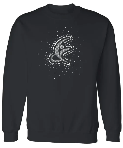 CEA Black Rhinestone Crewneck