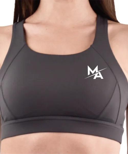 MA Cross Back Charcoal Bra